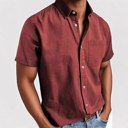 Men’s Short Sleeve T-Shirt – Polyester Fiber Casual Top for Summer - Daily Goods