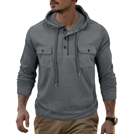 Men’s Cotton Blend Pullover Hoodie – Casual Long Sleeve Hooded Sweatshirt - Daily Goods