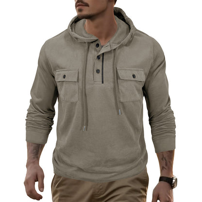 Men’s Cotton Blend Pullover Hoodie – Casual Long Sleeve Hooded Sweatshirt - Daily Goods