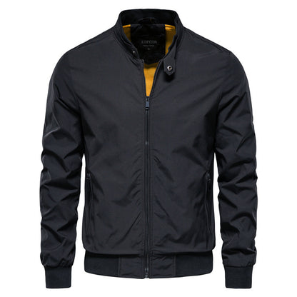 Men’s Leisure Polyester Top Coat – Casual Lightweight Outerwear, Multiple Colors - Daily Goods