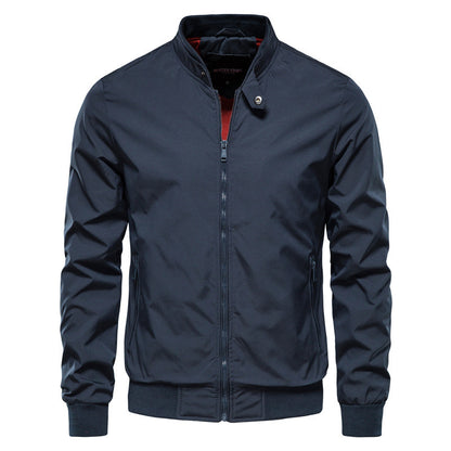Men’s Leisure Polyester Top Coat – Casual Lightweight Outerwear, Multiple Colors - Daily Goods