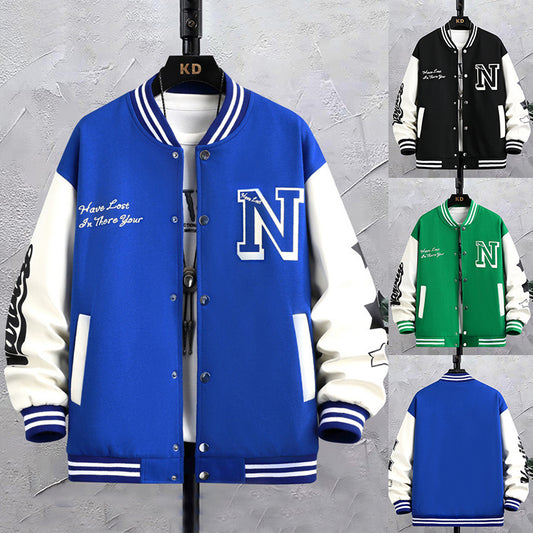 Men’s Printed Casual Top – Loose Fit Jacket for Winter - Daily Goods