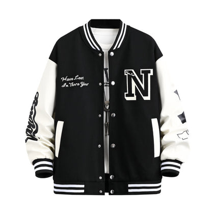 Men’s Printed Casual Top – Loose Fit Jacket for Winter - Daily Goods