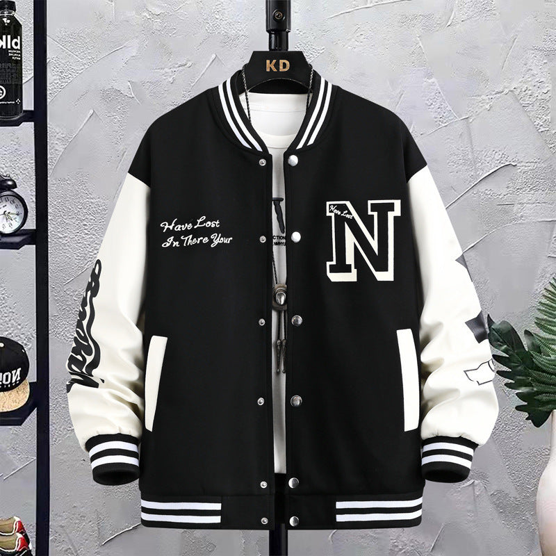 Men’s Printed Casual Top – Loose Fit Jacket for Winter - Daily Goods