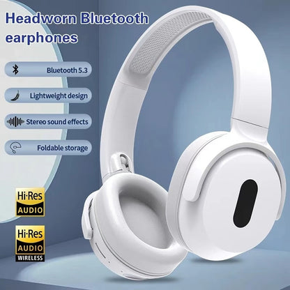Foldable Wireless Bluetooth 5.3 Headphones – HiFi Stereo Noise Cancelling Over-Ear Headset with Mic | Sports, Gaming & Travel | 8-Hour Playback | Wired + Wireless Modes - Daily Goods