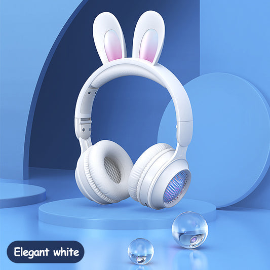 Wireless Bluetooth Headphones with RGB Bunny Ears, Stereo Sound, MP3 & 3.5mm Jack – Foldable Headset - Daily Goods