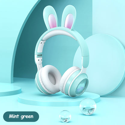 Wireless Bluetooth Headphones with RGB Bunny Ears, Stereo Sound, MP3 & 3.5mm Jack – Foldable Headset - Daily Goods