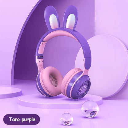 Wireless Bluetooth Headphones with RGB Bunny Ears, Stereo Sound, MP3 & 3.5mm Jack – Foldable Headset - Daily Goods