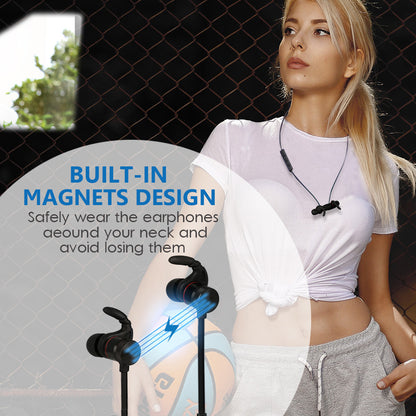Magnetic Handsfree Bluetooth CVC Noise Cancelling Headset – Wireless In-Ear Bluetooth Headphones with Microphone, 10m Range, 11-Hour Talk Time | Compatible with iPhone, iPad, and Android Devices - Daily Goods