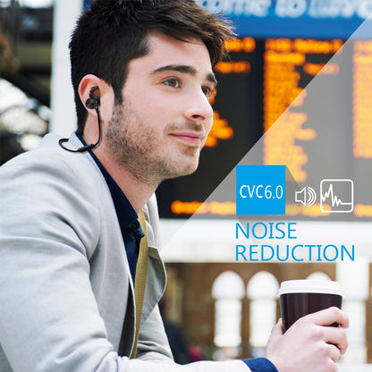 Magnetic Handsfree Bluetooth CVC Noise Cancelling Headset – Wireless In-Ear Bluetooth Headphones with Microphone, 10m Range, 11-Hour Talk Time | Compatible with iPhone, iPad, and Android Devices - Daily Goods