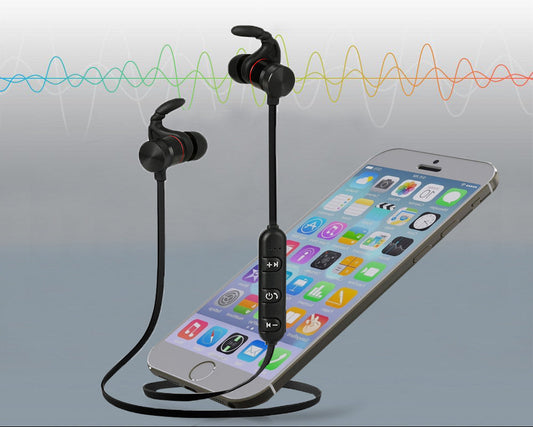 Magnetic Handsfree Bluetooth CVC Noise Cancelling Headset – Wireless In-Ear Bluetooth Headphones with Microphone, 10m Range, 11-Hour Talk Time | Compatible with iPhone, iPad, and Android Devices - Daily Goods