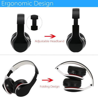 Stereo Bluetooth Headphones with Mic, CSR 4.0 + EDR, 40mm Drivers, TF Card Support & Foldable Design - Daily Goods