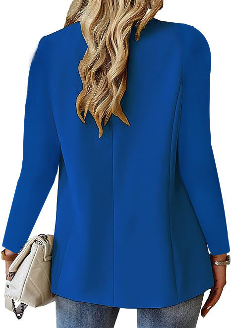 Women’s Lapel Button Jacket – British Style Casual Commuter Outerwear - Daily Goods