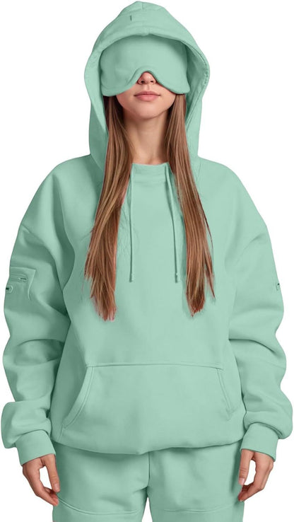 Women’s British Style Hooded Outfit – Solid Color Casual Wear - Daily Goods