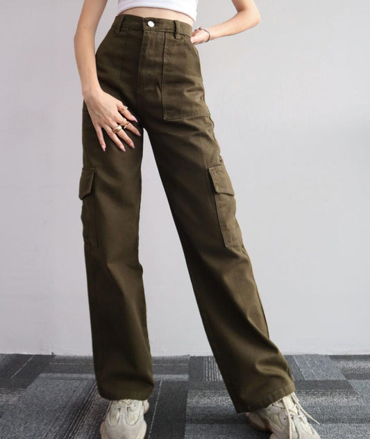 Women’s Casual Pants – Nipped Waist with 3D Pocket Work Trousers - Daily Goods