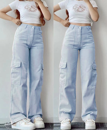Women’s Casual Pants – Nipped Waist with 3D Pocket Work Trousers - Daily Goods