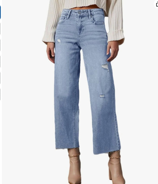 Women’s High Waist Loose Fit Jeans - Daily Goods