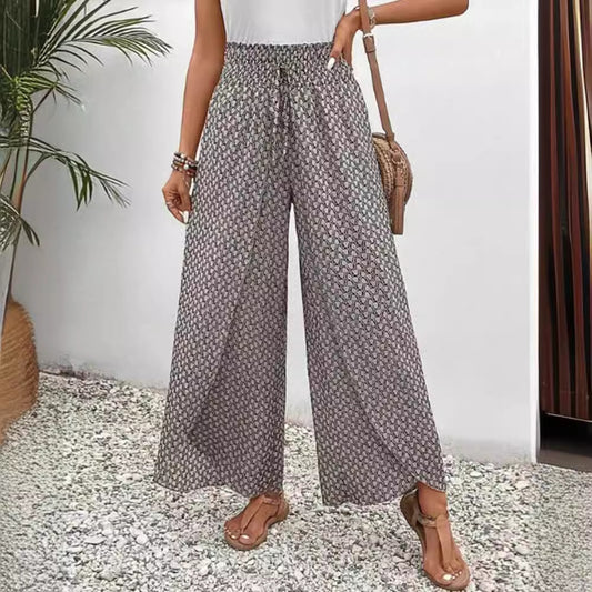 Women’s Ethnic Retro Urban Trousers – High Waist Loose Fit Pants - Daily Goods
