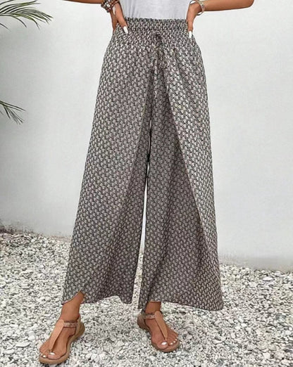 Women’s Ethnic Retro Urban Trousers – High Waist Loose Fit Pants - Daily Goods