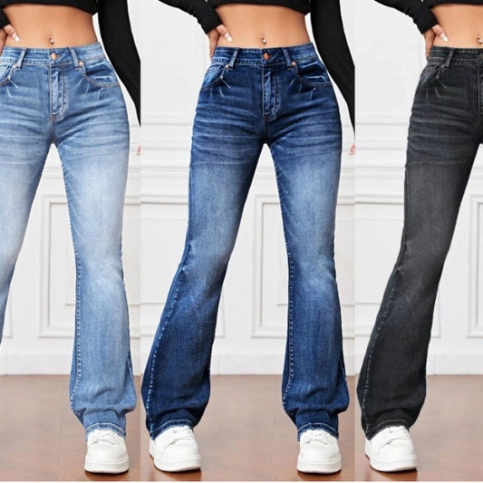 Women’s High Waist Bootcut Jeans - Daily Goods