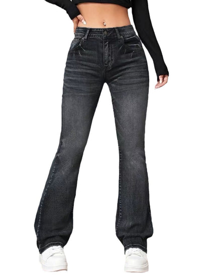 Women’s High Waist Bootcut Jeans - Daily Goods