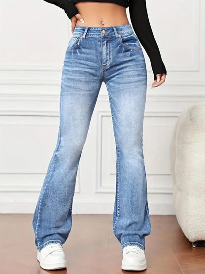 Women’s High Waist Bootcut Jeans - Daily Goods