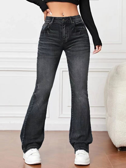 Women’s High Waist Bootcut Jeans - Daily Goods
