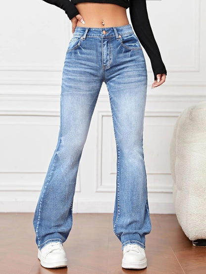 Women’s High Waist Bootcut Jeans - Daily Goods