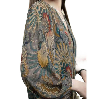 Fashionable Floral Shirt Women’s Printed Thin Coat | Lightweight Casual Outerwear - Daily Goods