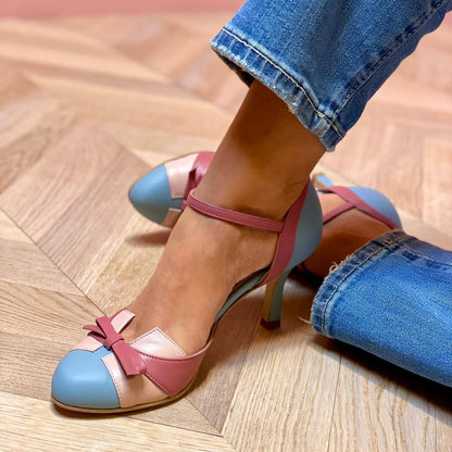 Pointed Toe Buckle Medium Heel Pumps - Daily Goods