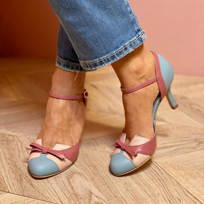 Pointed Toe Buckle Medium Heel Pumps - Daily Goods