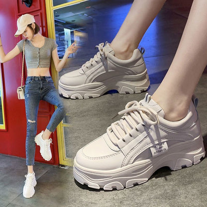 Thick Bottom Casual Lace-Up Shoes - Daily Goods