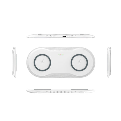 Dual wireless charger for mobile phones. Stable fast charging, intelligent temperature control, Type-C interface - Daily Goods