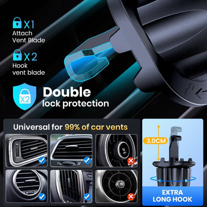 Car Phone Stand – Multi-Style Brackets for Windshield, Air Outlet & Dashboard - Daily Goods
