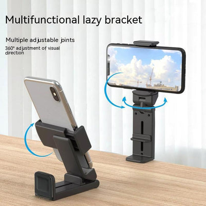Multifunctional Lazy Desktop Phone Holder – ABS, Metal & Silicone, H22 Black - Daily Goods