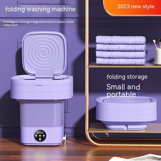 Plastic Folding Washing Machine Automatic Washing Clothes Dormitory Washing Integrated - Daily Goods