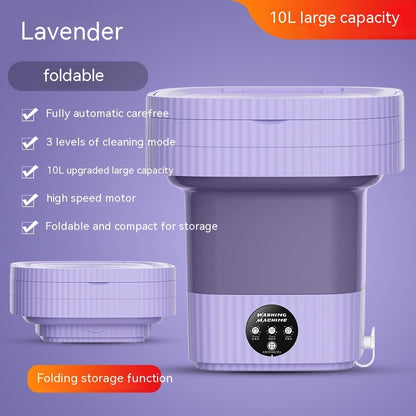 Plastic Folding Washing Machine Automatic Washing Clothes Dormitory Washing Integrated - Daily Goods