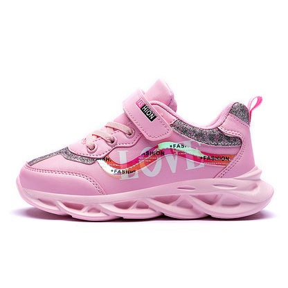 Korean Style Trendy Shoes Girls  Girls Shoes Children's Sports Shoes - Daily Goods