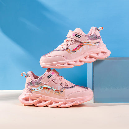 Korean Style Trendy Shoes Girls  Girls Shoes Children's Sports Shoes - Daily Goods